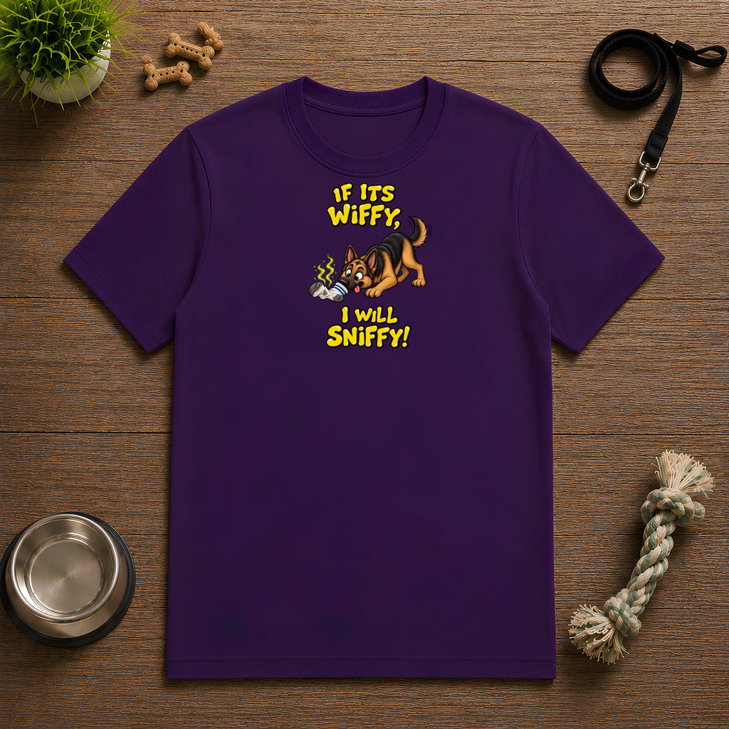 If It’s Wiffy, I Will Sniffy! – Funny German Shepherd T-Shirt