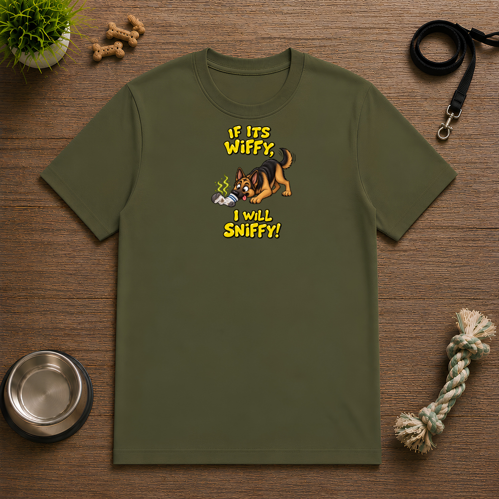 If It’s Wiffy, I Will Sniffy! – Funny German Shepherd T-Shirt