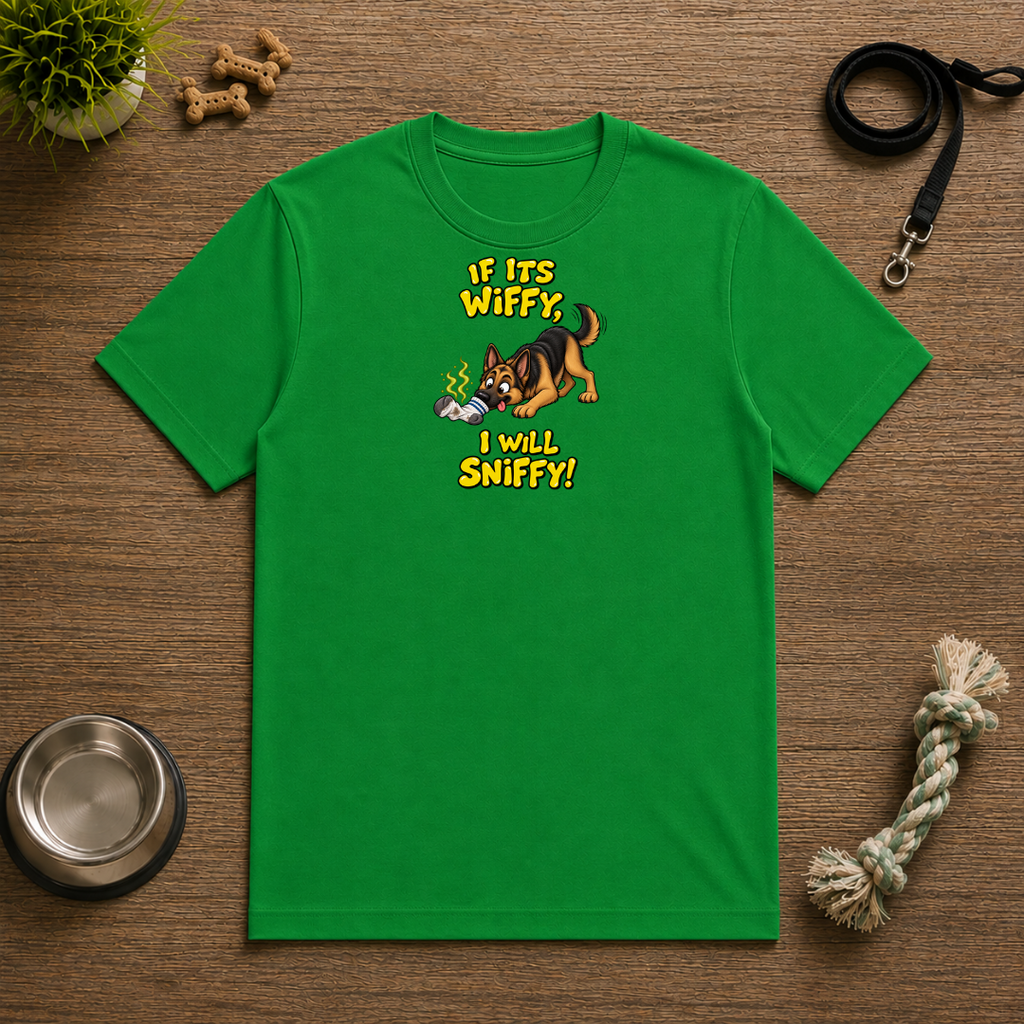 If It’s Wiffy, I Will Sniffy! – Funny German Shepherd T-Shirt