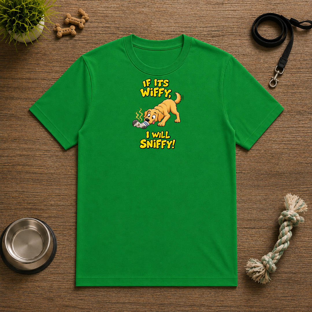If It’s Wiffy, I Will Sniffy! – Funny Golden Retriever T-Shirt