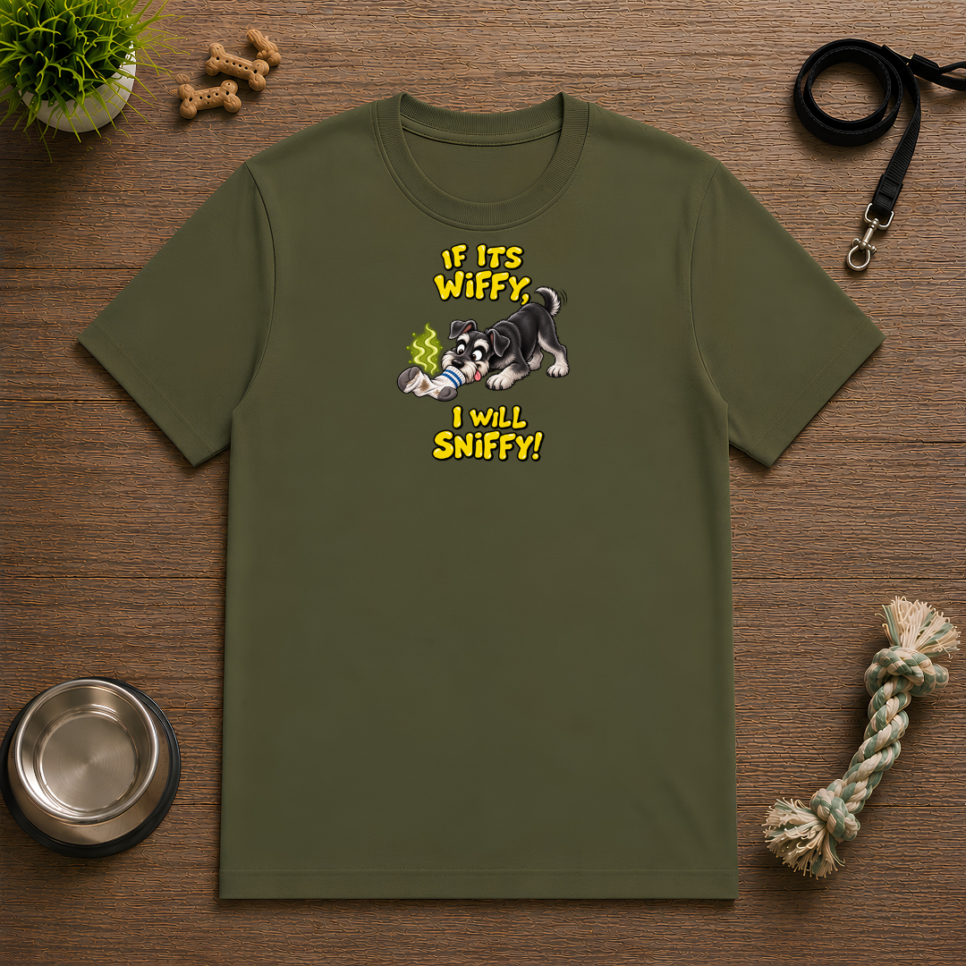 If It’s Wiffy, I Will Sniffy! – Funny Miniature Schnauzer T-Shirt