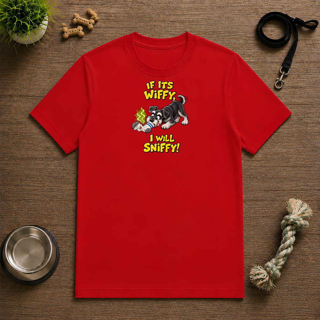 If It’s Wiffy, I Will Sniffy! – Funny Miniature Schnauzer T-Shirt