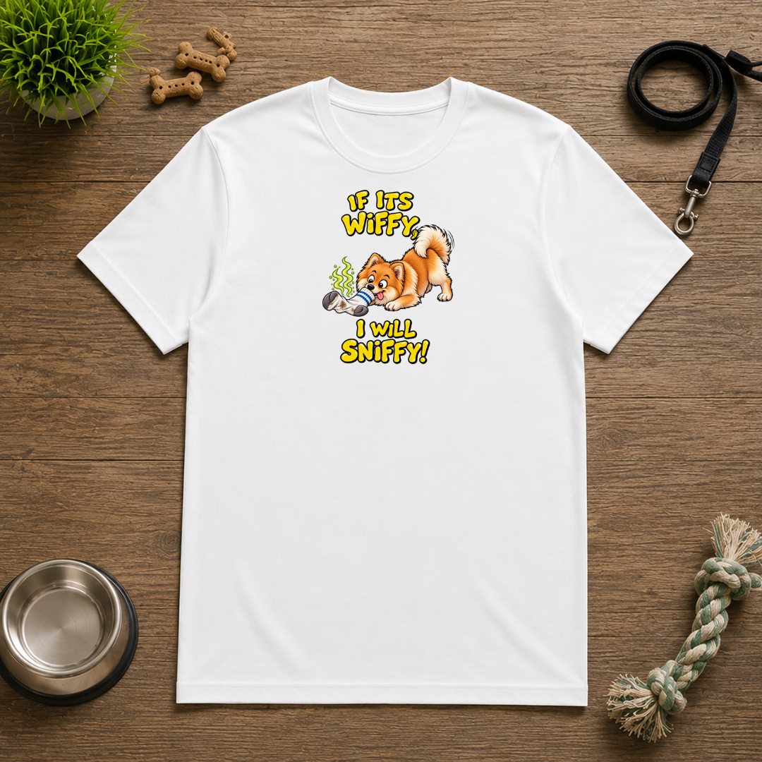If It’s Wiffy, I Will Sniffy! – Funny Pomeranian T-Shirt