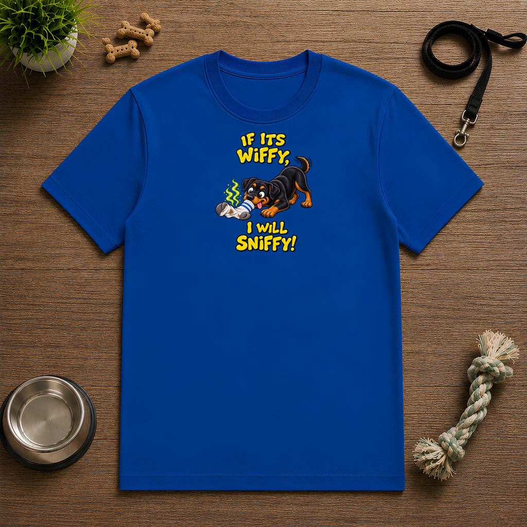 If It’s Wiffy, I Will Sniffy! – Funny Rottweiler T-Shirt