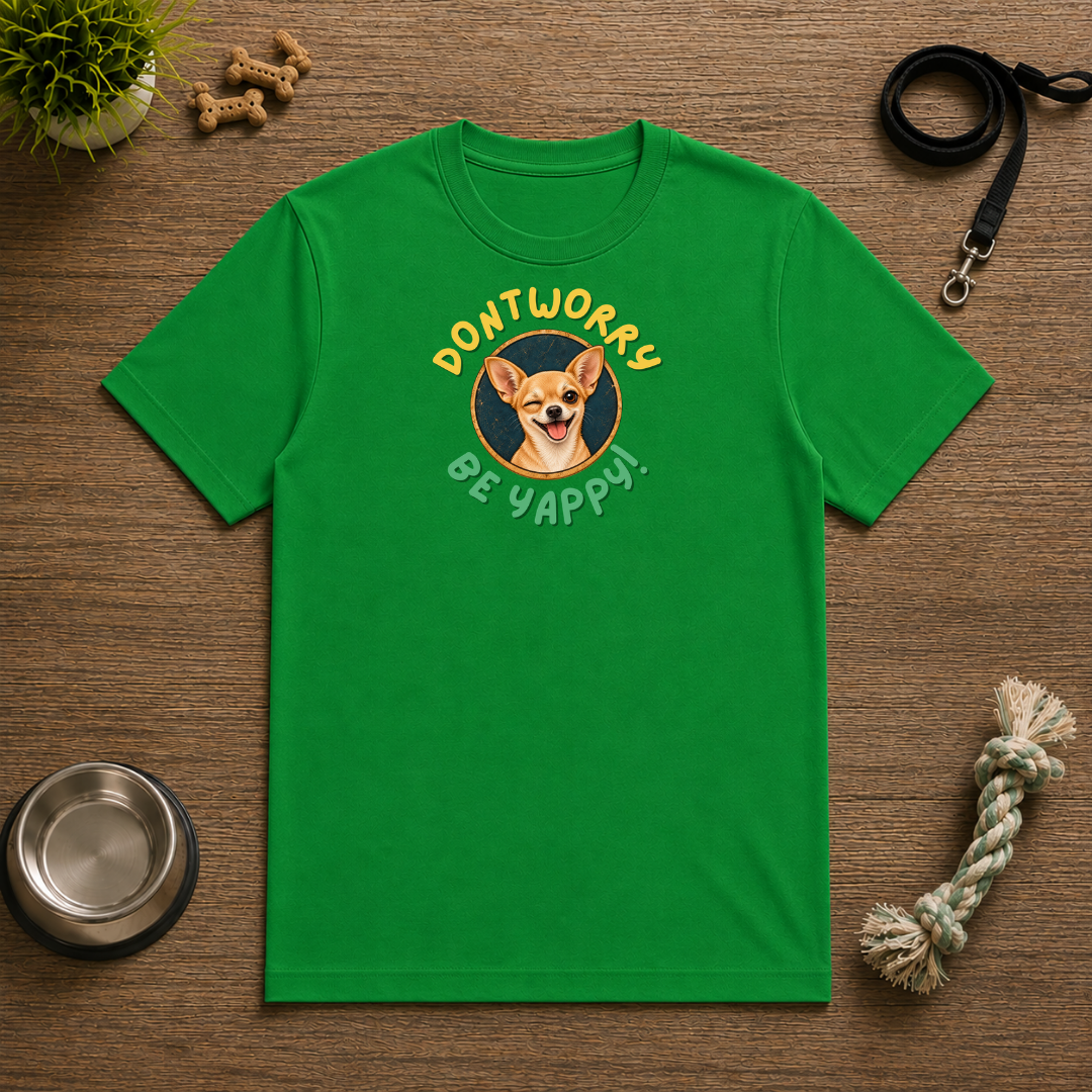 Don’t Worry, Be Yappy! with Chihuahu - Unisex T-Shirt
