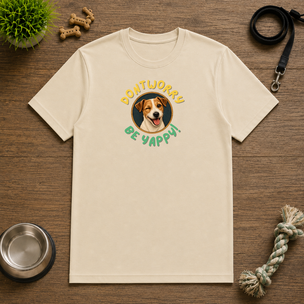 Don’t Worry, Be Yappy! with Jack Russell - Unisex T-Shirt