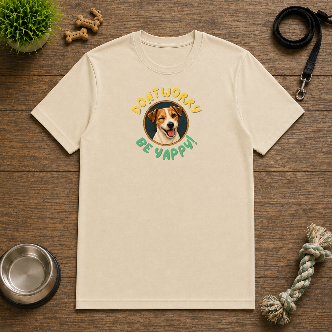 Don’t Worry, Be Yappy! with Jack Russell - Unisex T-Shirt