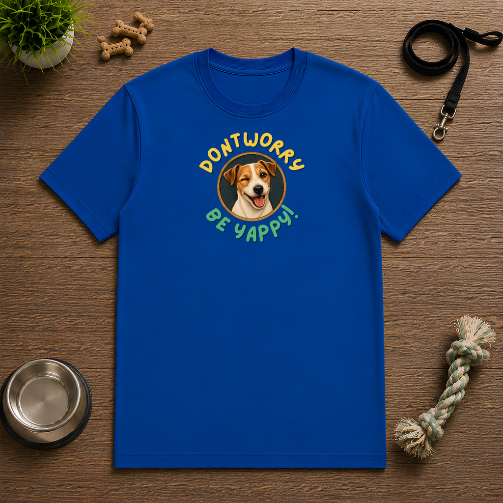 Don’t Worry, Be Yappy! with Jack Russell - Unisex T-Shirt
