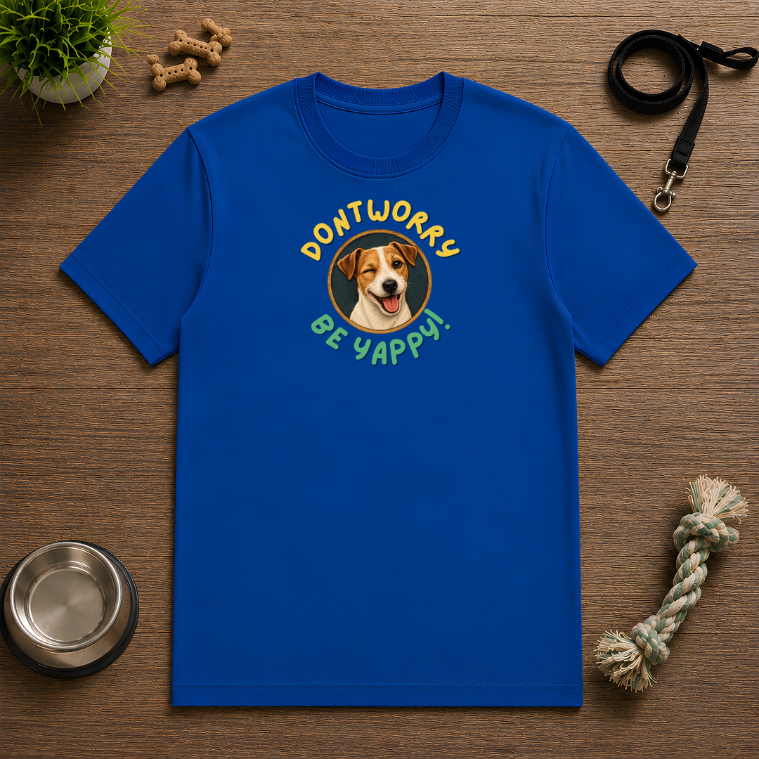 Don’t Worry, Be Yappy! with Jack Russell - Unisex T-Shirt