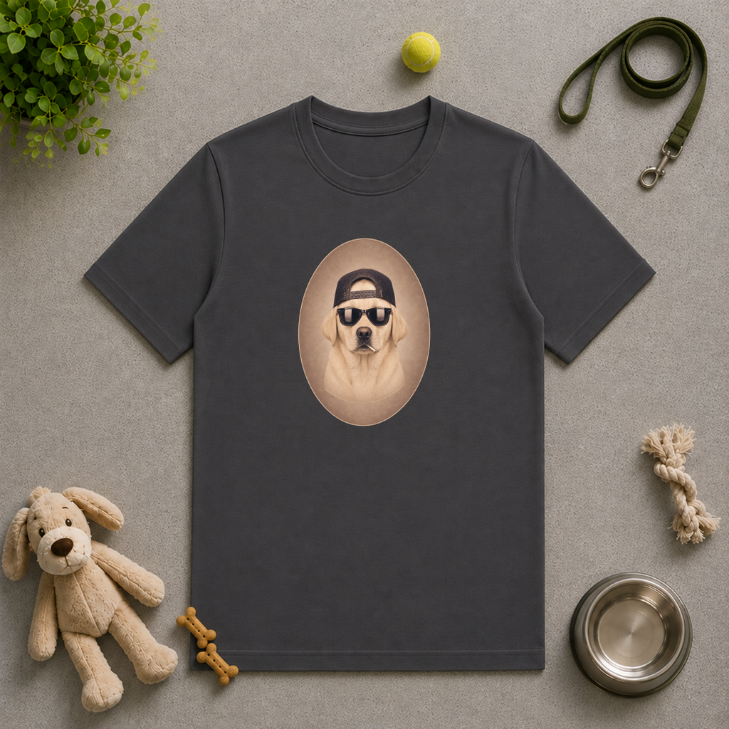 Rescue Rebel Labrador – Adopted, Loved & Too Cool to Care - Unisex T-Shirt