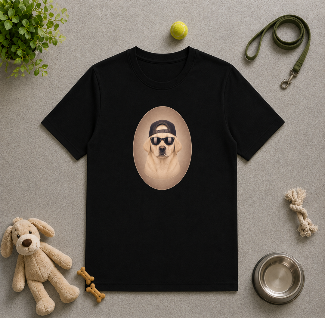 Rescue Rebel Labrador – Adopted, Loved & Too Cool to Care - Unisex T-Shirt