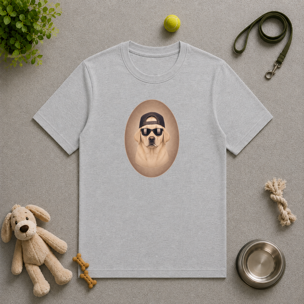 Rescue Rebel Labrador – Adopted, Loved & Too Cool to Care - Unisex T-Shirt