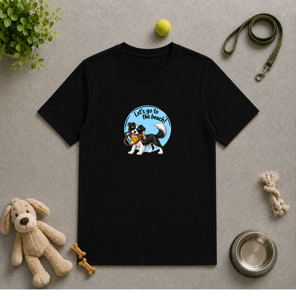Let’s Go to the Beach! – Border Collie Adventure Dog - Unisex T-Shirt