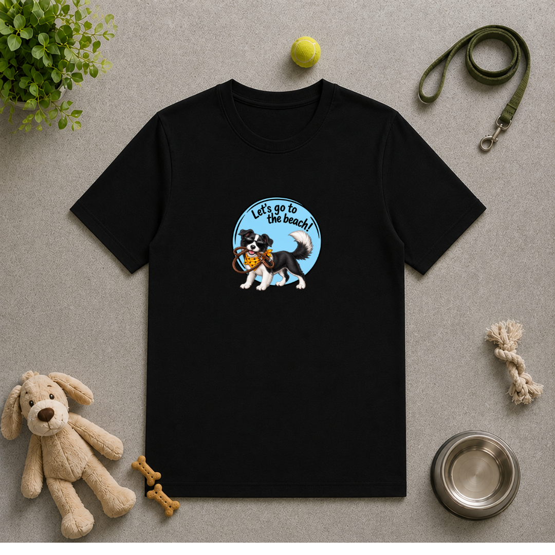 Let’s Go to the Beach! – Border Collie Adventure Dog - Unisex T-Shirt