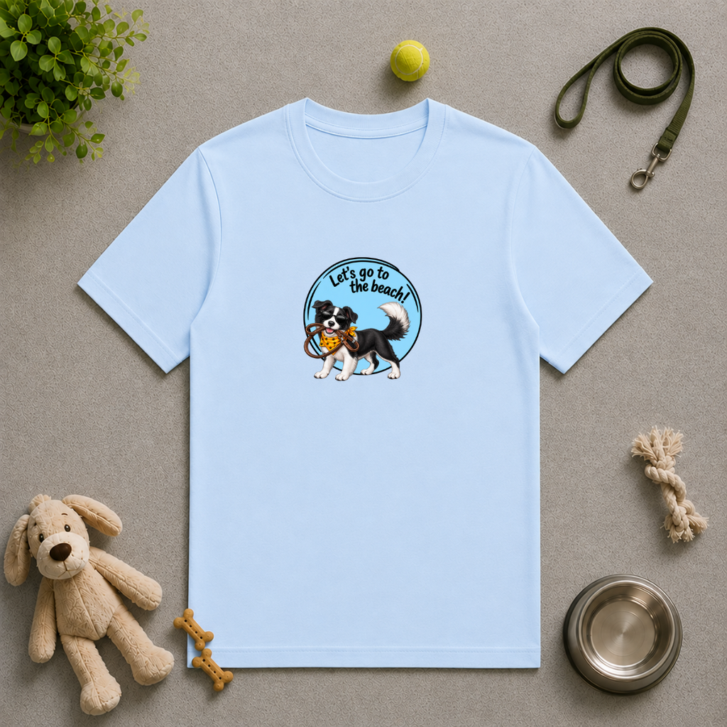 Let’s Go to the Beach! – Border Collie Adventure Dog - Unisex T-Shirt