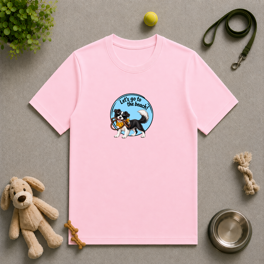 Let’s Go to the Beach! – Border Collie Adventure Dog - Unisex T-Shirt