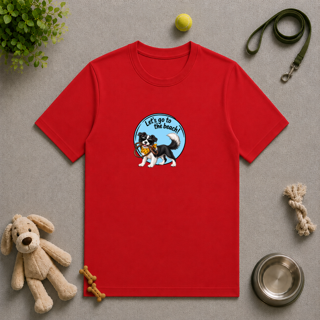 Let’s Go to the Beach! – Border Collie Adventure Dog - Unisex T-Shirt
