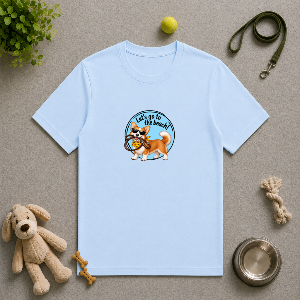 Let’s Go to the Beach! – Corgi Adventure Dog - Unisex T-Shirt