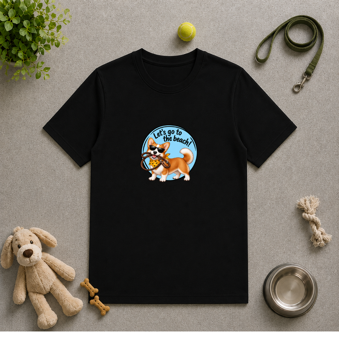 Let’s Go to the Beach! – Corgi Adventure Dog - Unisex T-Shirt
