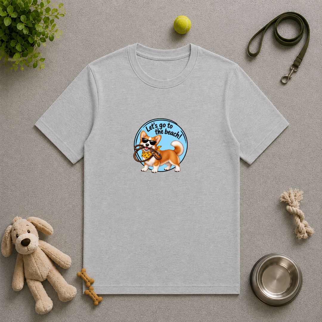 Let’s Go to the Beach! – Corgi Adventure Dog - Unisex T-Shirt