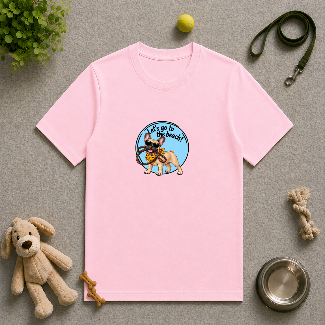 Let’s Go to the Beach! – French Bulldog Adventure Dog - Unisex T-Shirt