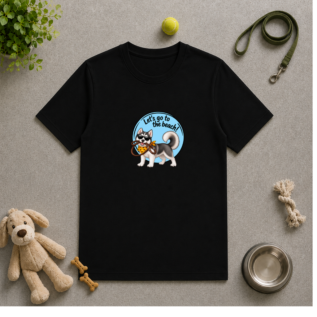 Let’s Go to the Beach! – Siberian Husky Adventure Dog - Unisex T-Shirt