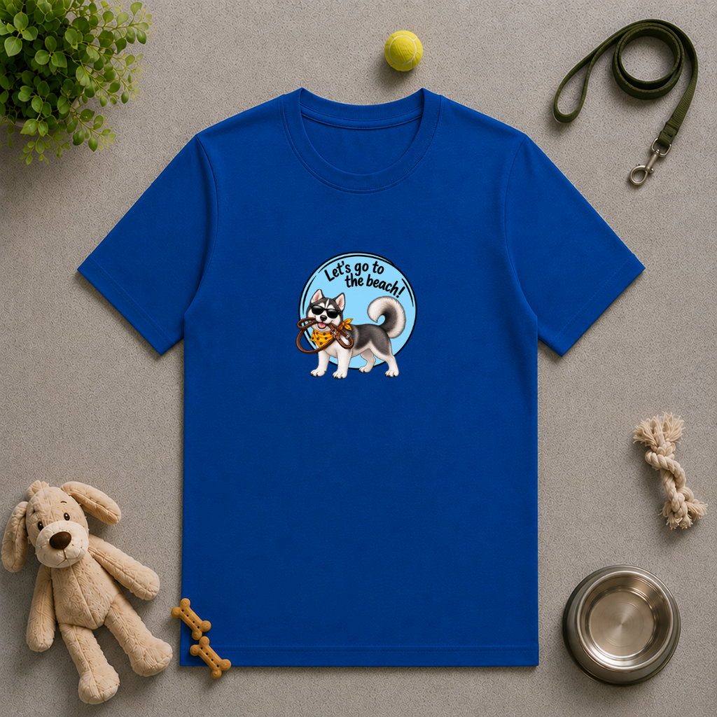 Let’s Go to the Beach! – Siberian Husky Adventure Dog - Unisex T-Shirt