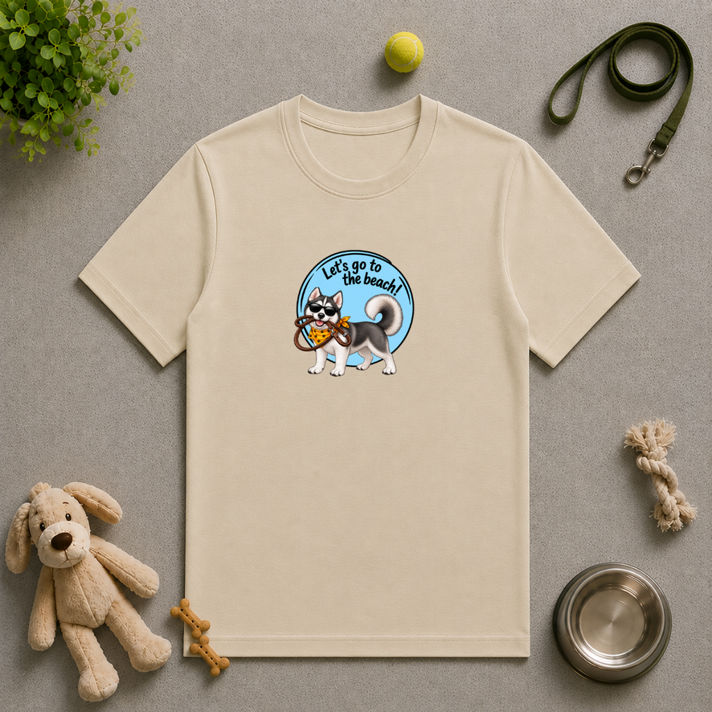 Let’s Go to the Beach! – Siberian Husky Adventure Dog - Unisex T-Shirt