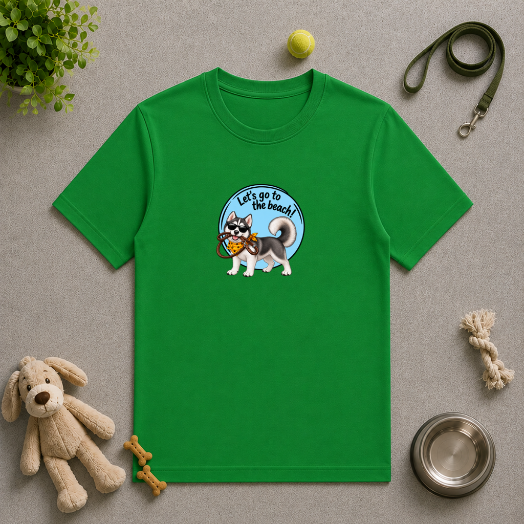 Let’s Go to the Beach! – Siberian Husky Adventure Dog - Unisex T-Shirt