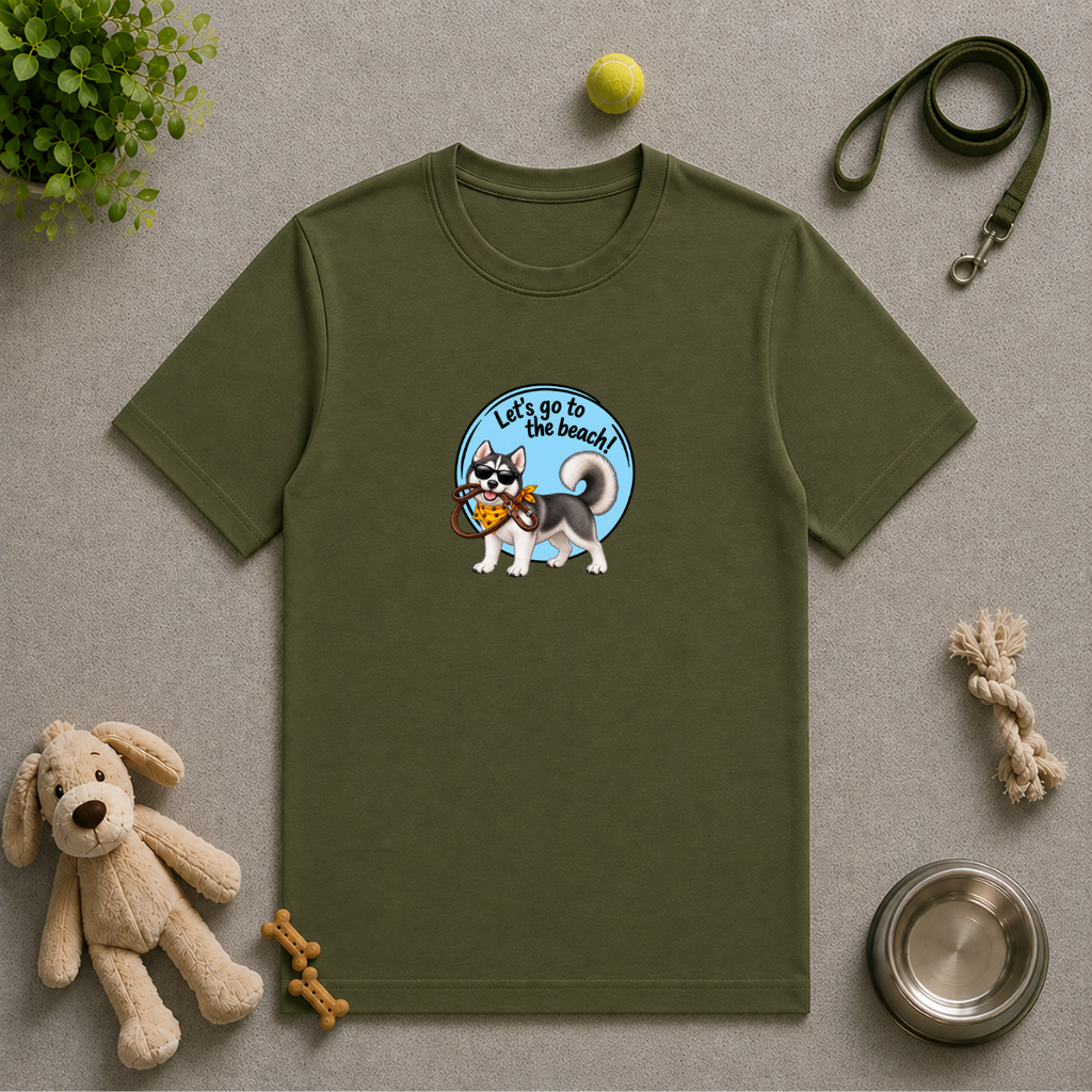 Let’s Go to the Beach! – Siberian Husky Adventure Dog - Unisex T-Shirt