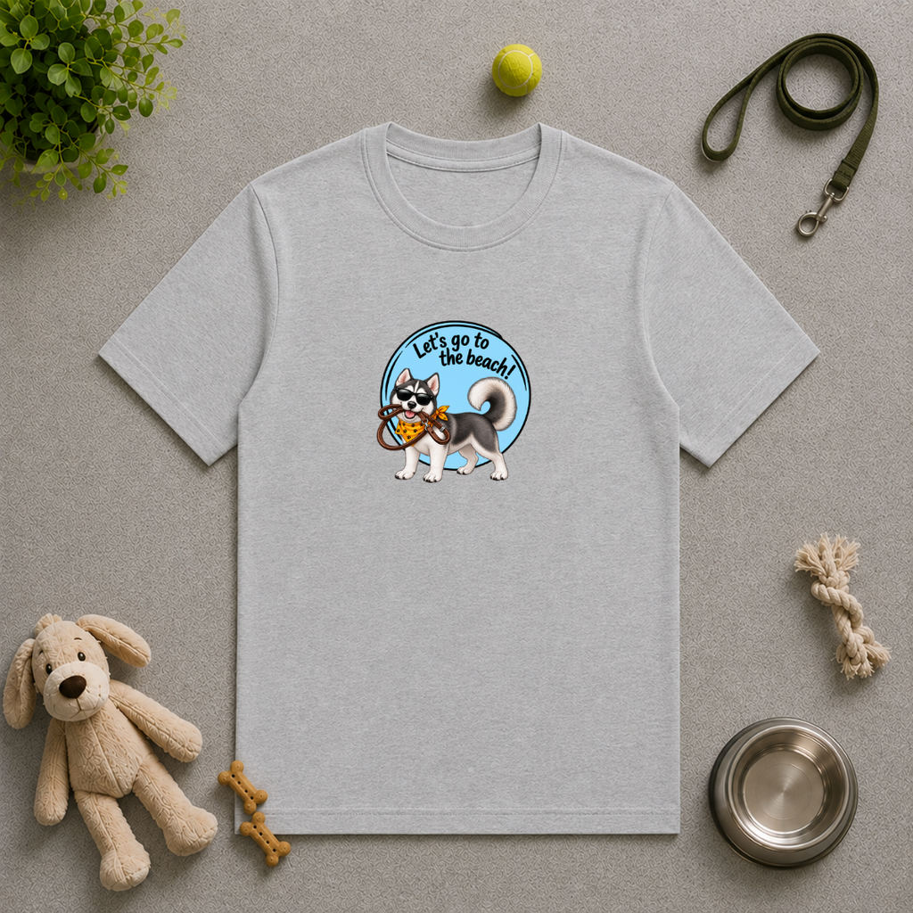 Let’s Go to the Beach! – Siberian Husky Adventure Dog - Unisex T-Shirt