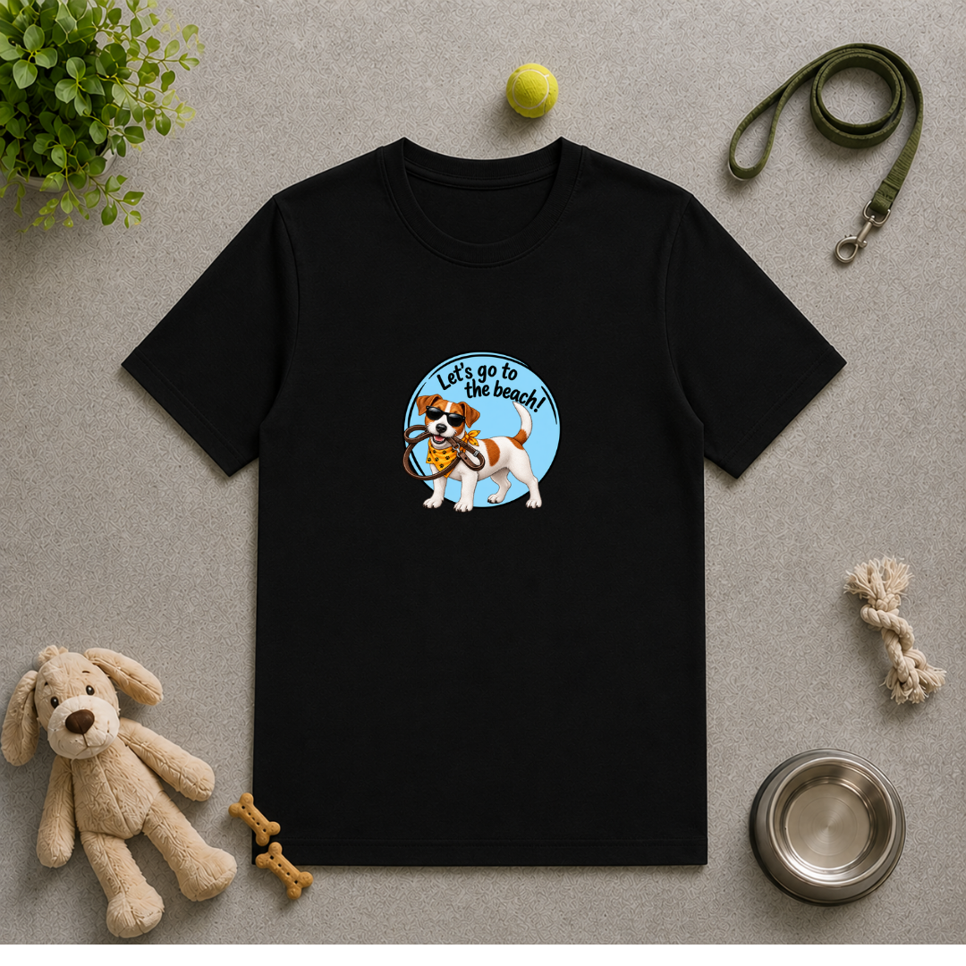 Let’s Go to the Beach! – Jack Russell Adventure Dog - Unisex T-Shirt