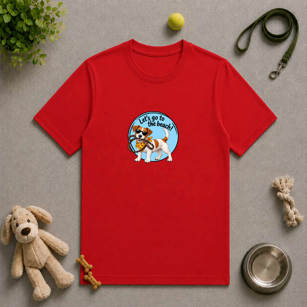 Let’s Go to the Beach! – Jack Russell Adventure Dog - Unisex T-Shirt