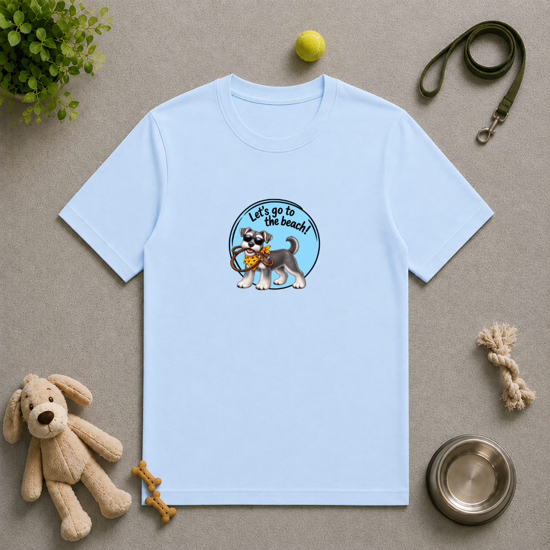 Let’s Go to the Beach! – Miniature Schnauzer Adventure Dog - Unisex T-Shirt