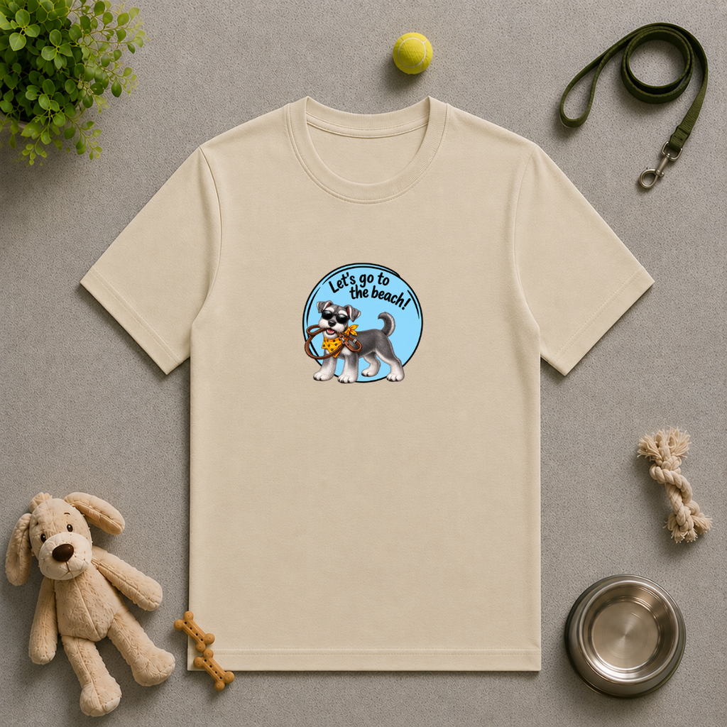 Let’s Go to the Beach! – Miniature Schnauzer Adventure Dog - Unisex T-Shirt