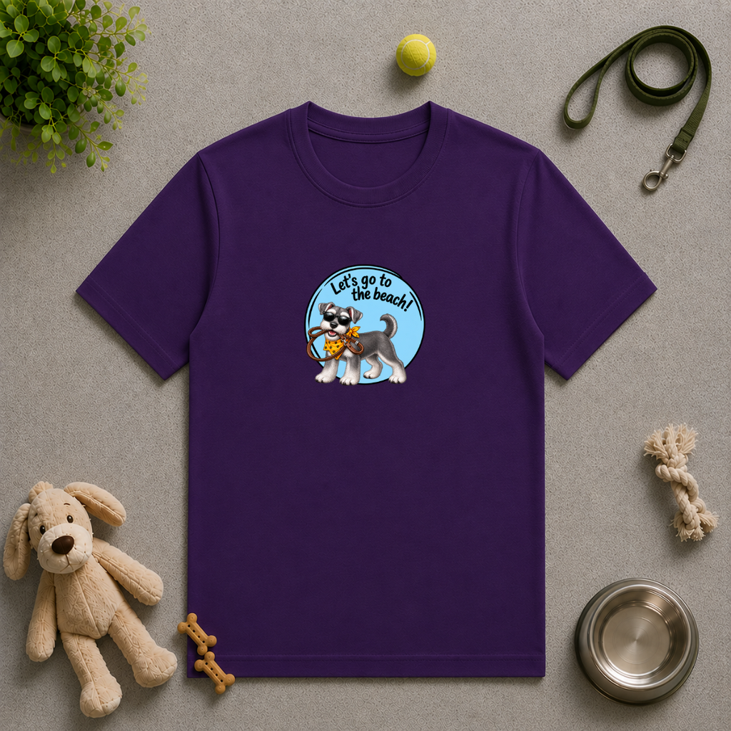 Let’s Go to the Beach! – Miniature Schnauzer Adventure Dog - Unisex T-Shirt