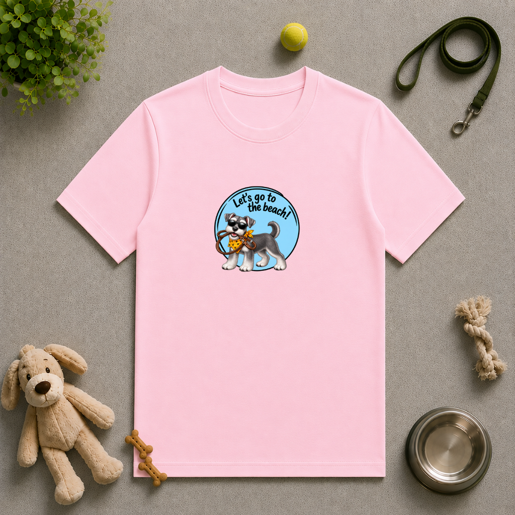 Let’s Go to the Beach! – Miniature Schnauzer Adventure Dog - Unisex T-Shirt