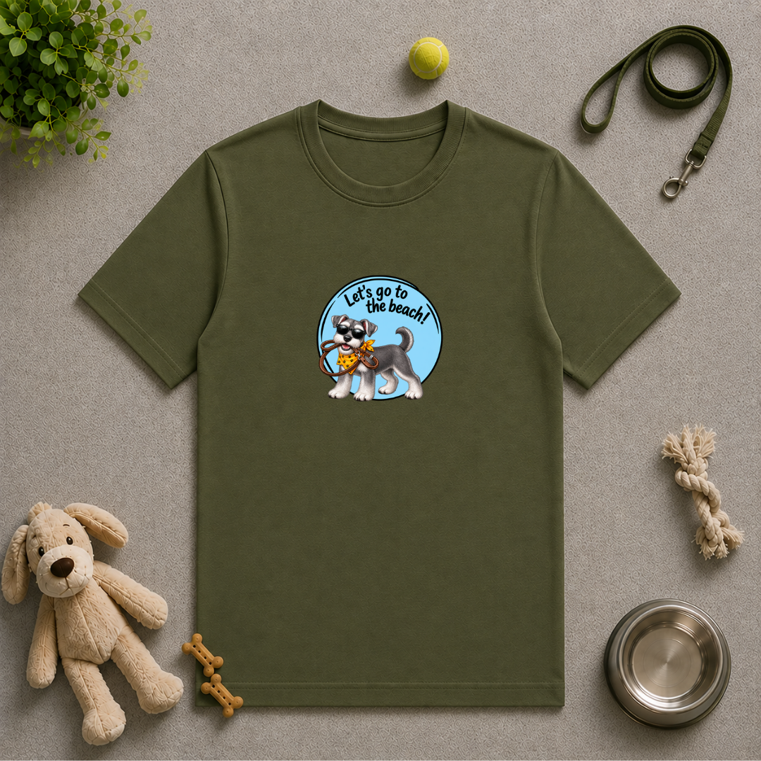 Let’s Go to the Beach! – Miniature Schnauzer Adventure Dog - Unisex T-Shirt