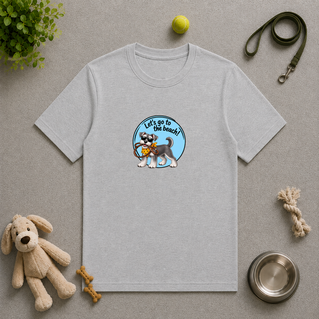 Let’s Go to the Beach! – Miniature Schnauzer Adventure Dog - Unisex T-Shirt