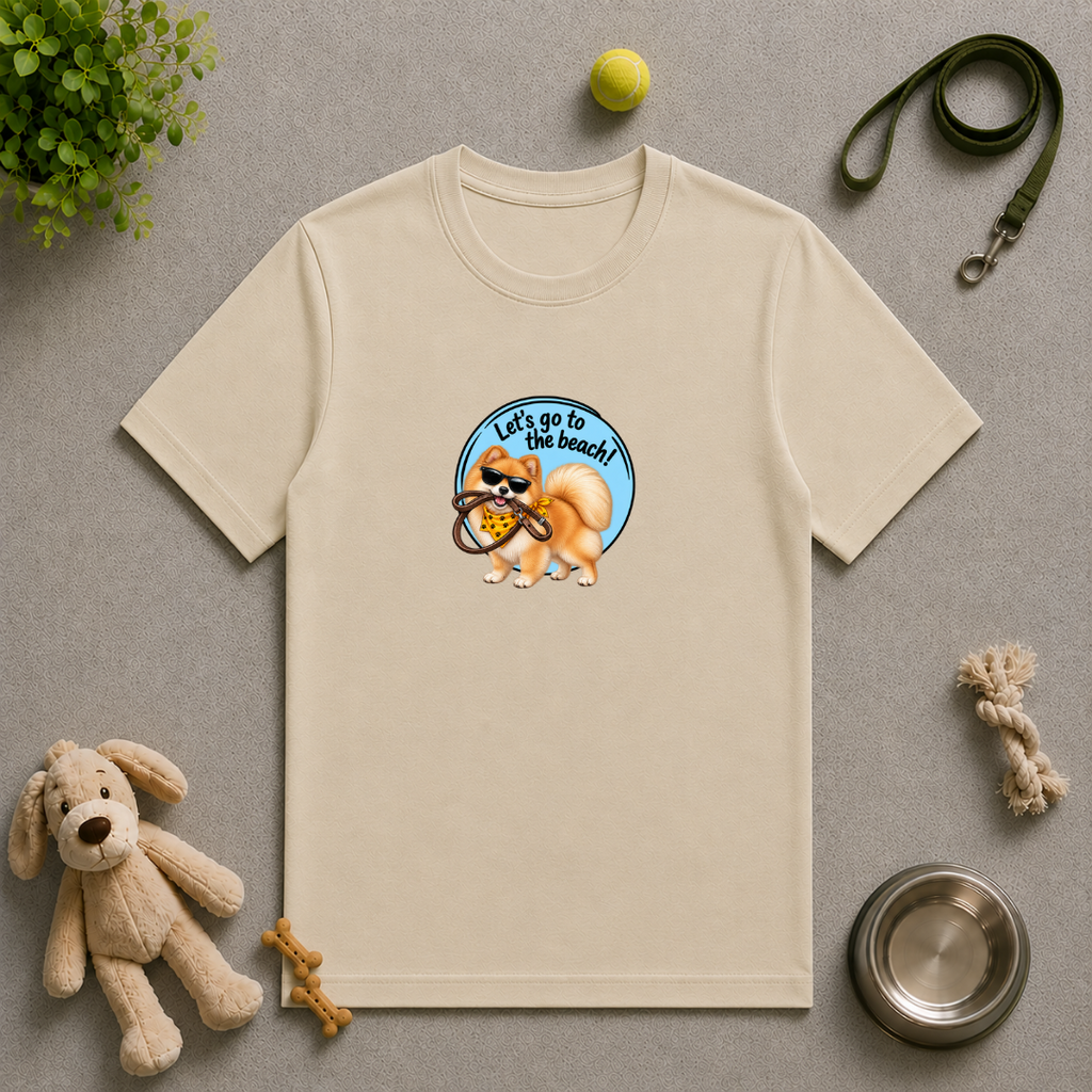 Let’s Go to the Beach! – Pomeranian Adventure Dog - Unisex T-Shirt