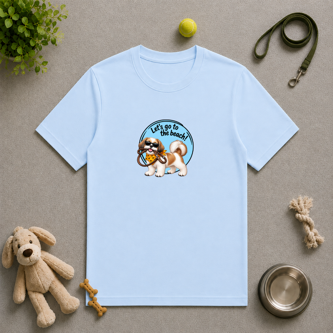 Let’s Go to the Beach! – Shih Tzu Adventure Dog - Unisex T-Shirt