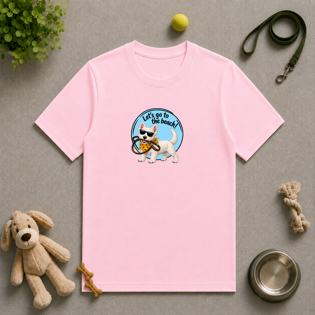 Let’s Go to the Beach! – West Highland Terrier Adventure Dog - Unisex T-Shirt
