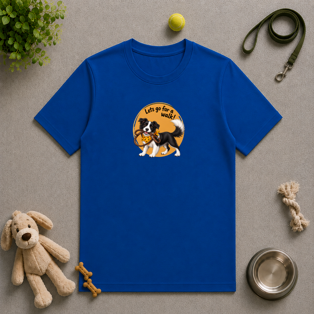 Let’s Go for a Walk! – Border Collie Dog Adventure - Unisex T-Shirt