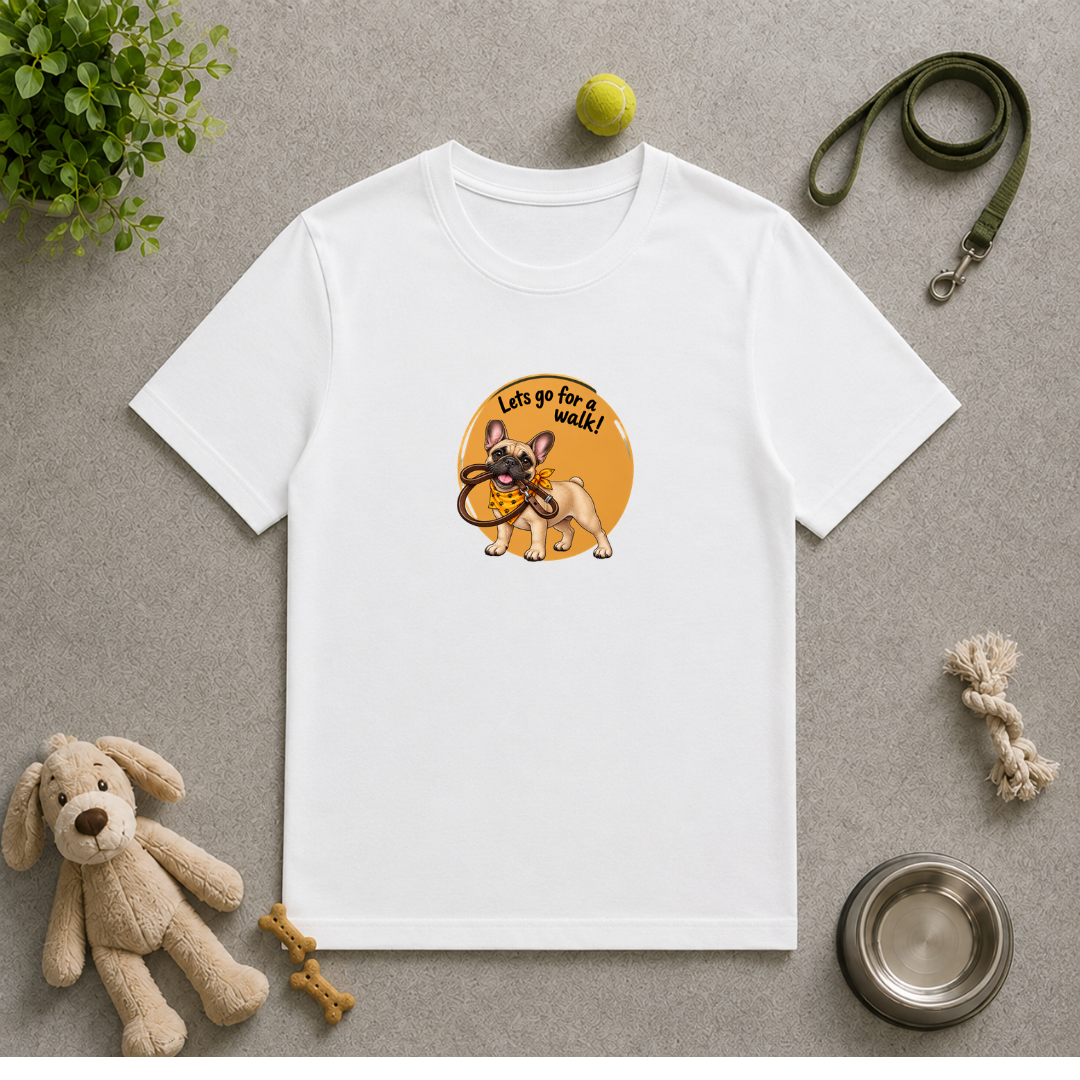 Let’s Go for a Walk! – French Bulldog Adventure - Unisex T-Shirt