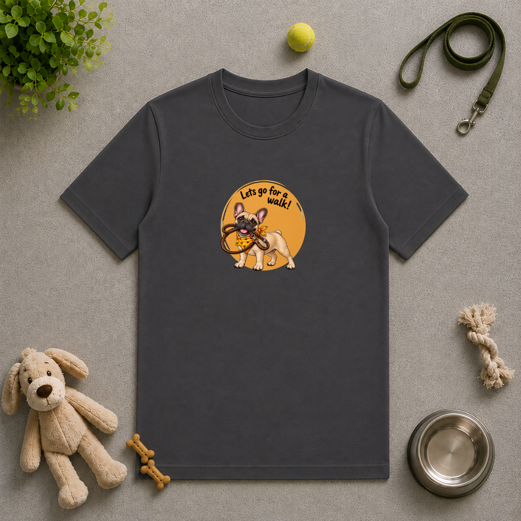 Let’s Go for a Walk! – French Bulldog Adventure - Unisex T-Shirt