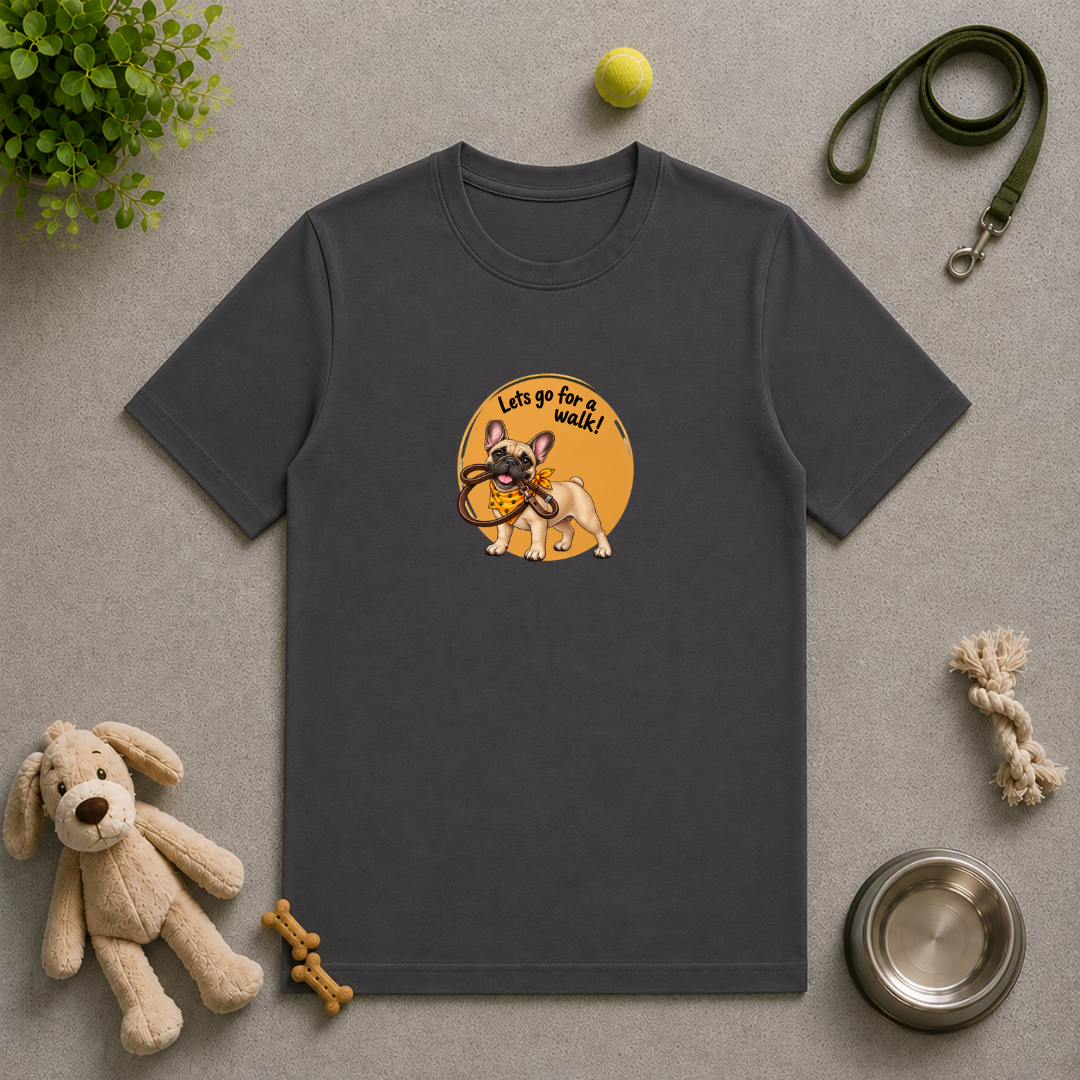 Let’s Go for a Walk! – French Bulldog Adventure - Unisex T-Shirt