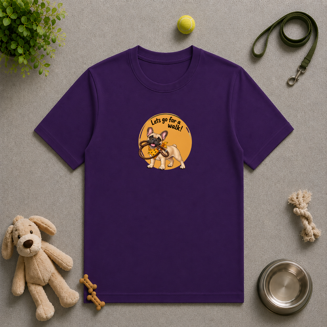 Let’s Go for a Walk! – French Bulldog Adventure - Unisex T-Shirt