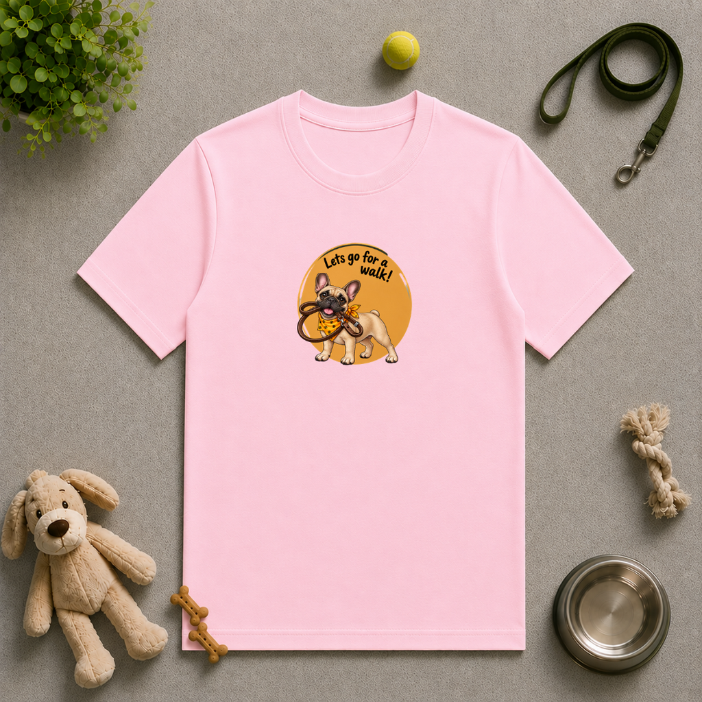 Let’s Go for a Walk! – French Bulldog Adventure - Unisex T-Shirt