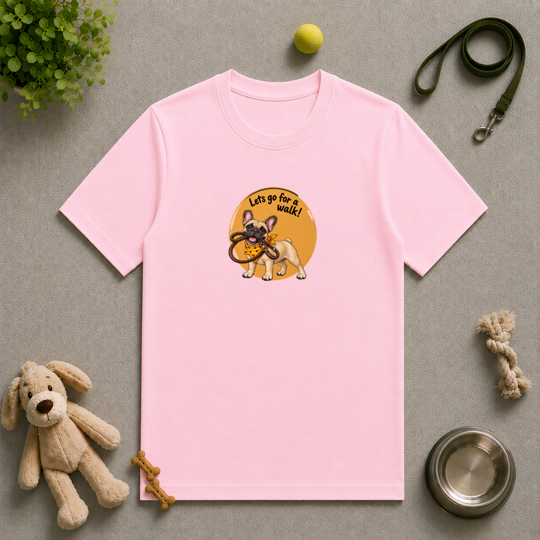 Let’s Go for a Walk! – French Bulldog Adventure - Unisex T-Shirt
