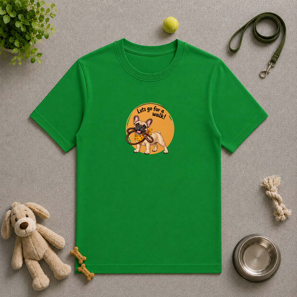 Let’s Go for a Walk! – French Bulldog Adventure - Unisex T-Shirt